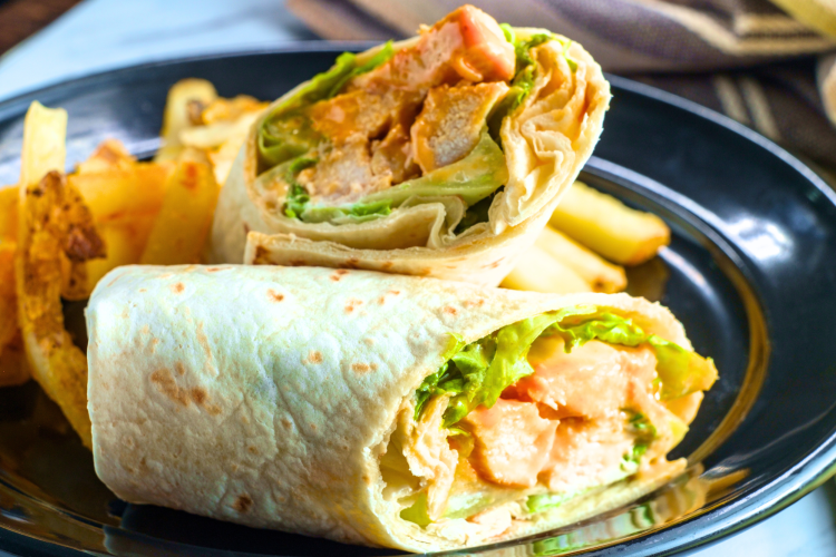 chicken caesar wrap