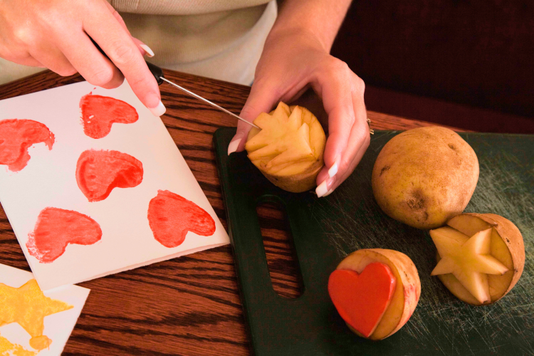 heart stamped card