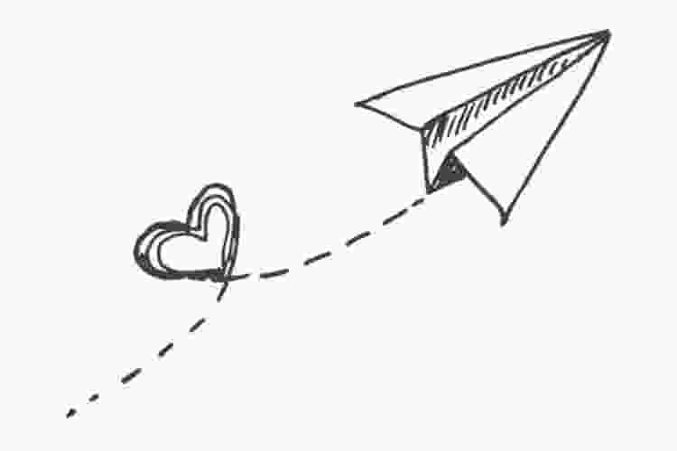 paper plane doodle