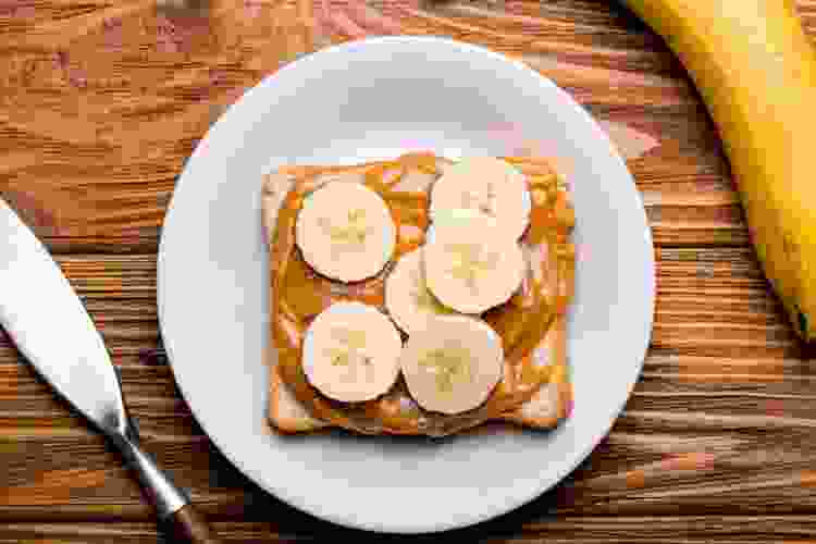 Peanut butter and banana sandwich