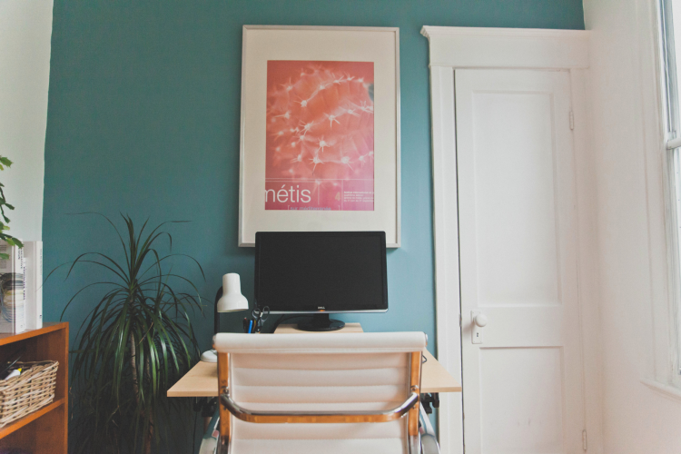 Narrow Desk as home office idea