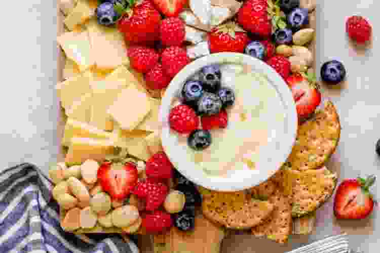 Berries and cheese board
