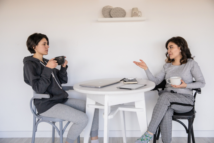 Women Talking over Coffee