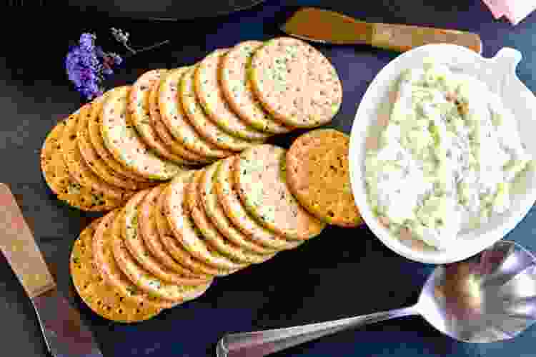 crackers and dip canva