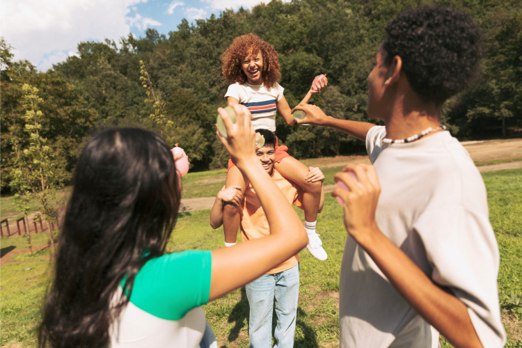 teens in the outdoors