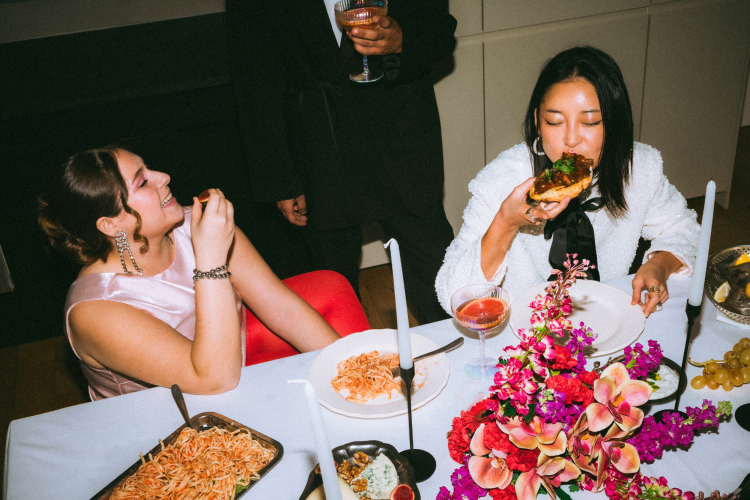 teens in a dinner party