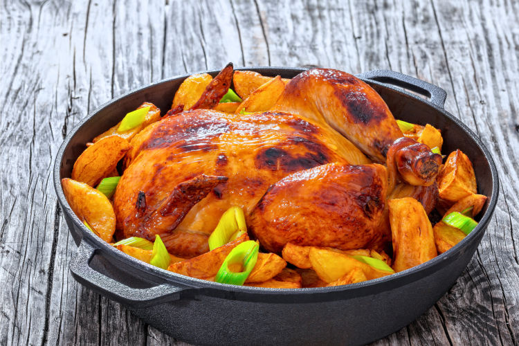Roasted Chicken With Leeks and Potatoes