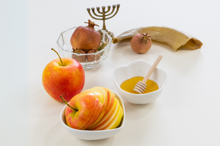 shot symbols jewish new year white