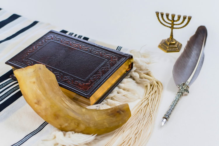 shofar feather bible and tallit