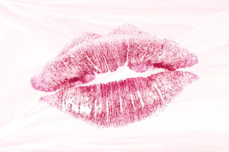 kiss on a napkin