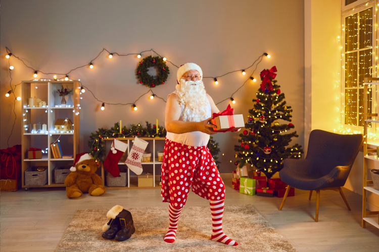 Santa in his pyjamas