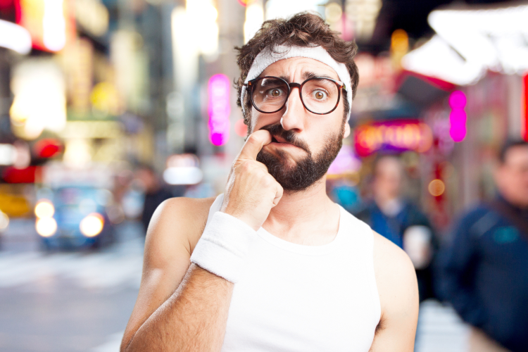 man pulling a funny face