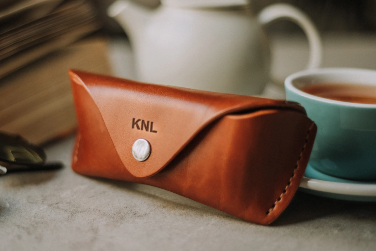 Personalized Leather Glasses Case