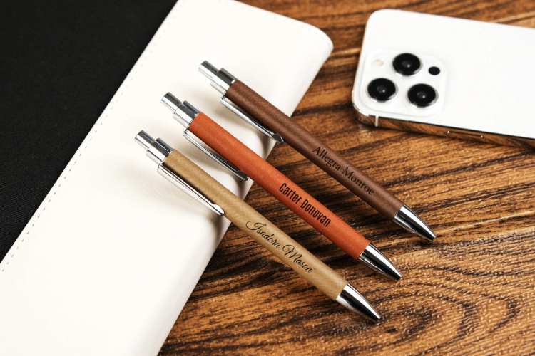 Engraved Leather Pen