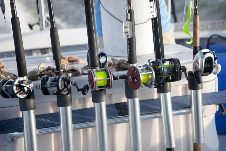 Fishing Rods on Charter Boat as Boston Gift