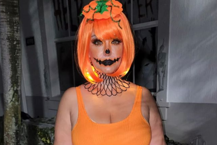 pumpkin head rave outfit