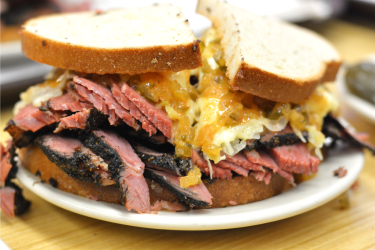 pastrami sandwich in NYC