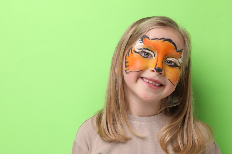 Fox Face Halloween Face Paint Idea