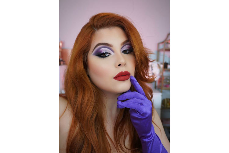 Jessica Rabbit Halloween Face Paint Idea