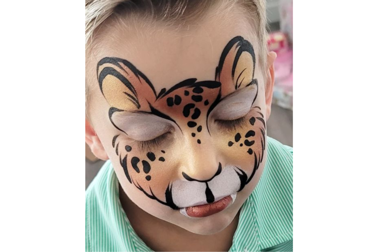 Cheetah Halloween Face Paint Idea
