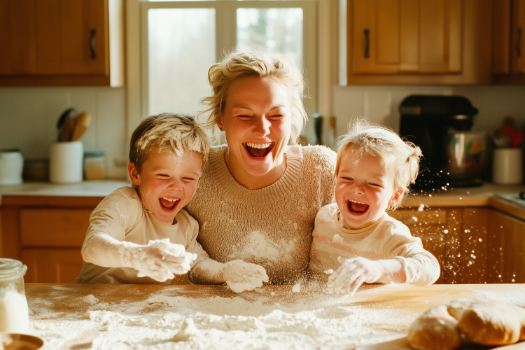 mom kitchen chaos