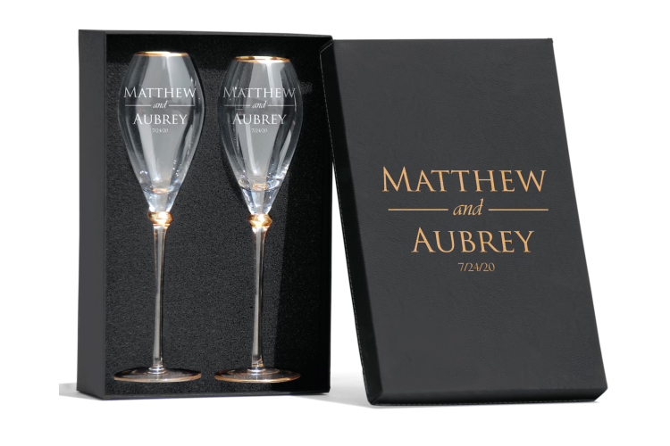 Personalized Champagne Flute Set
