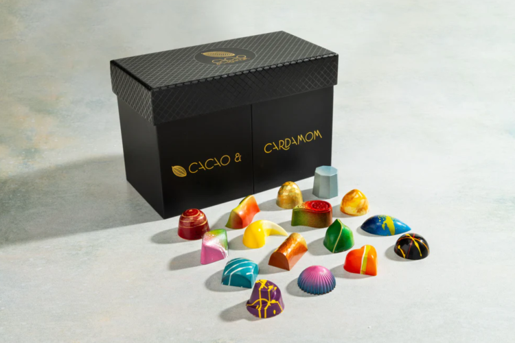 Chocolate box from Cacao Cardamom as Houston Gift