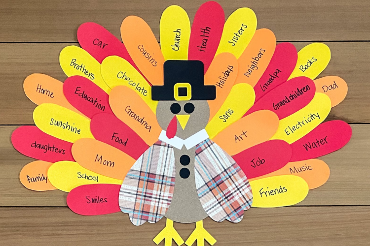 turkey gratitude wall