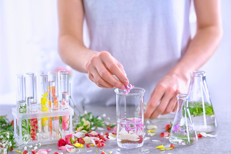 Ingredients for making perfume naturally