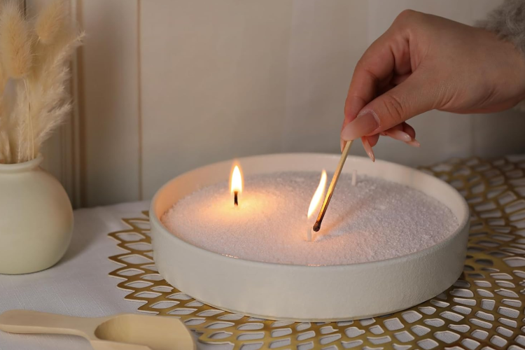 lighting sand candle