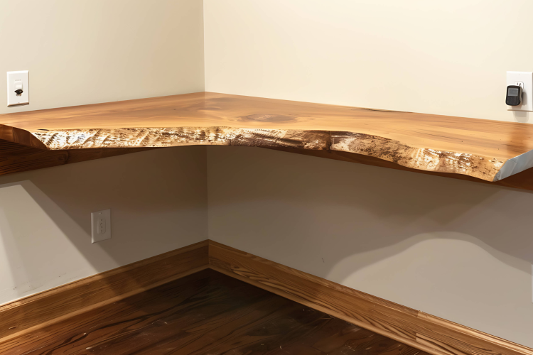 Live Edge Corner Shelf