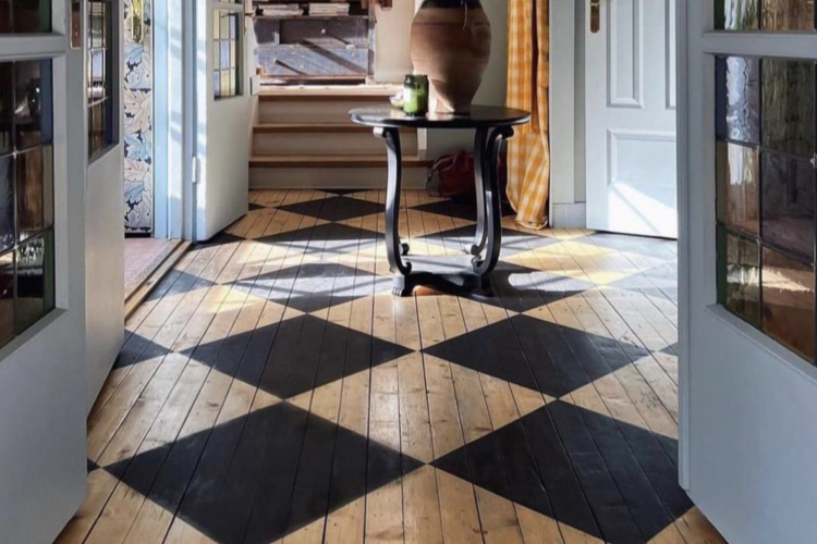 checkerboard floors