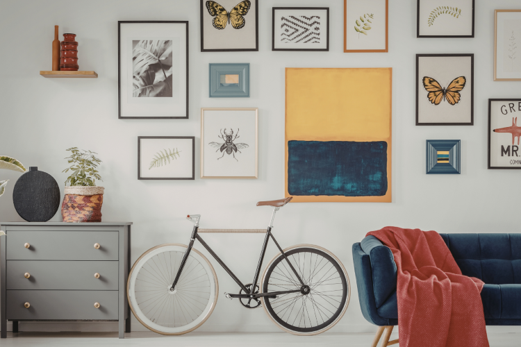 Gallery Wall with Mixed Frames