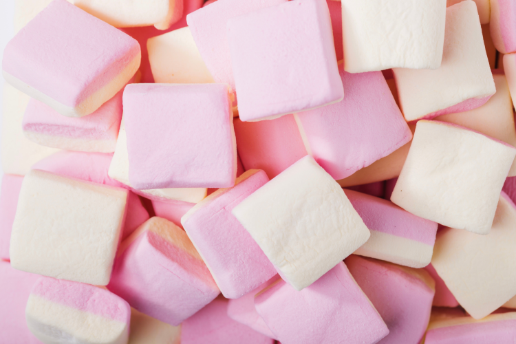 pink and white marshmallows