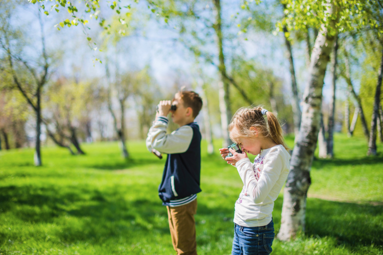girl watering flowers