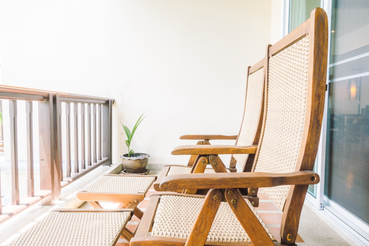 chairs on a patio