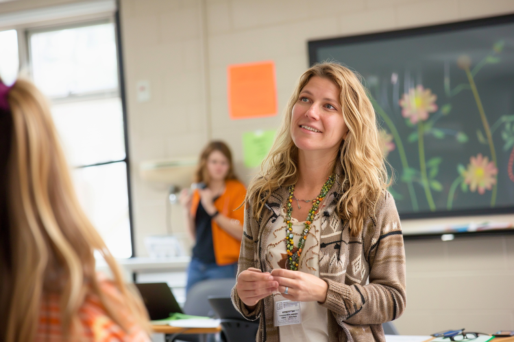 teacher at a back to school night