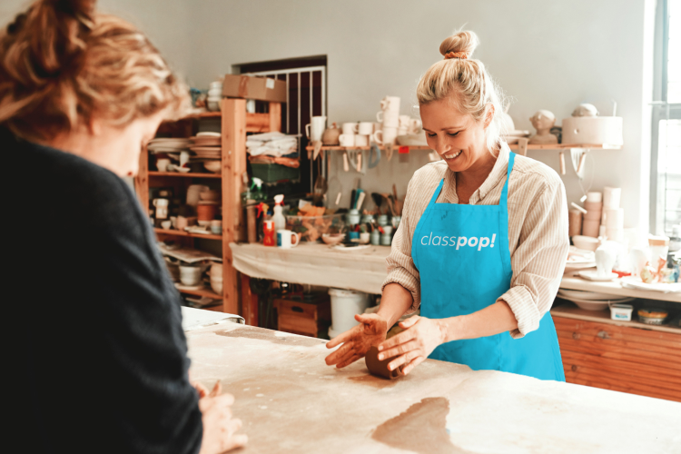 Pottery class for 8th Anniversary gifts