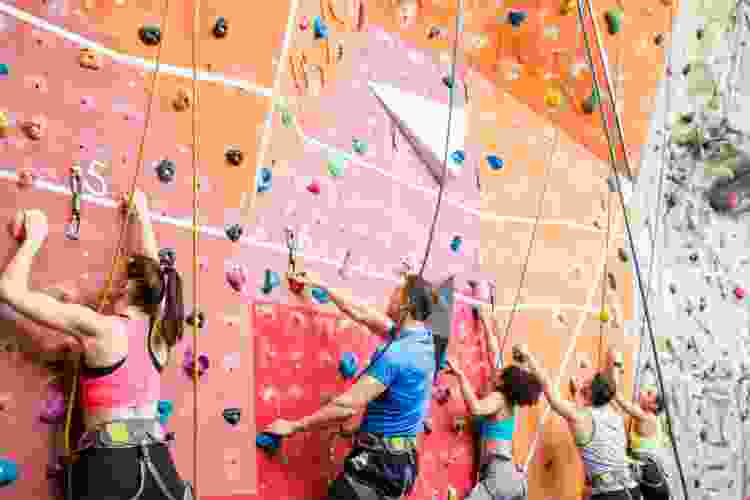 group of rock climbers