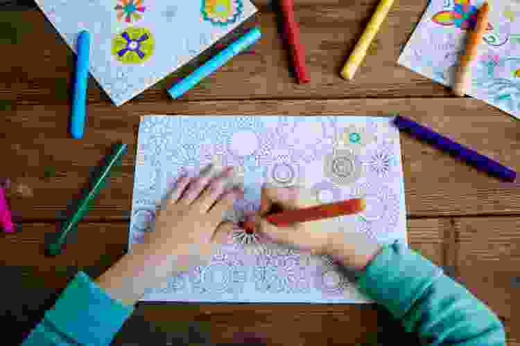 coloring virtual birthday party idea