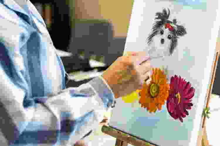 pet portrait acrylic painting idea for beginners