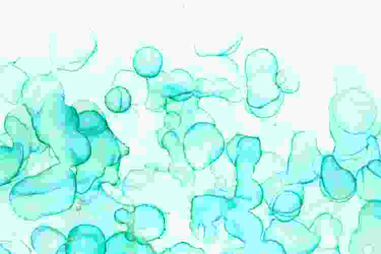 bubble watercolor painting idea