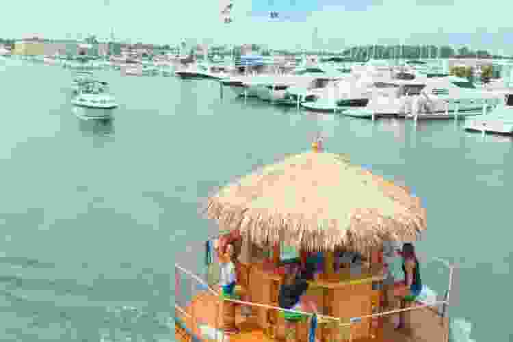 Aloha Tiki Bar floating on the Detroit River