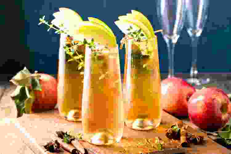 Apple Cider Mimosas are easy Thanksgiving cocktails to make. 