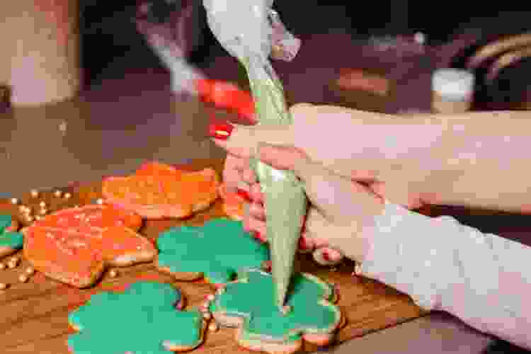 homemade thanksgiving themed sugar cookies like fall leaves