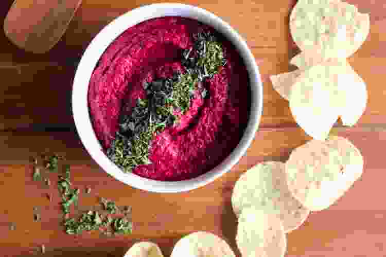 Beet Hummus Friendsgiving Food Idea