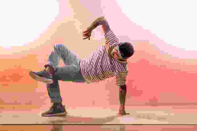 breakdancer dancing in the street