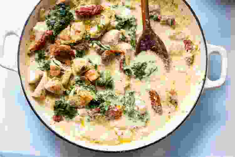 A healthy fall dinner is this Broccoli Parmesan Chicken Soup