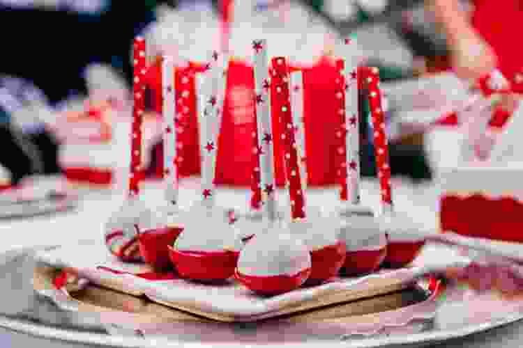 red cake pops with stars fourth of july dessert