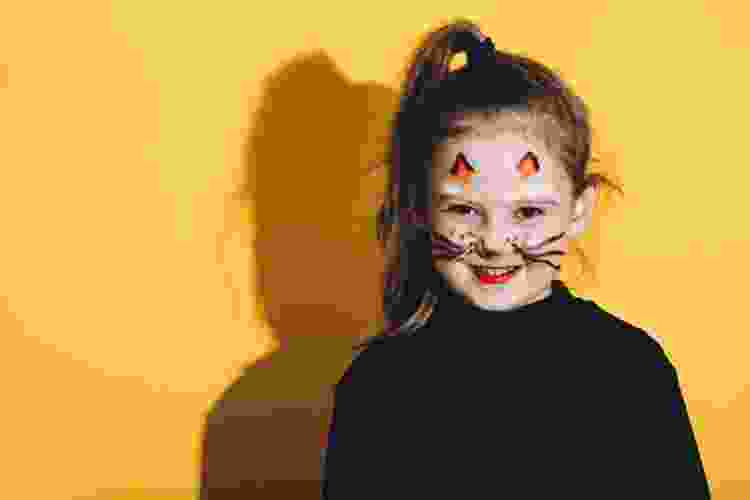 cat easy Halloween makeup for kids